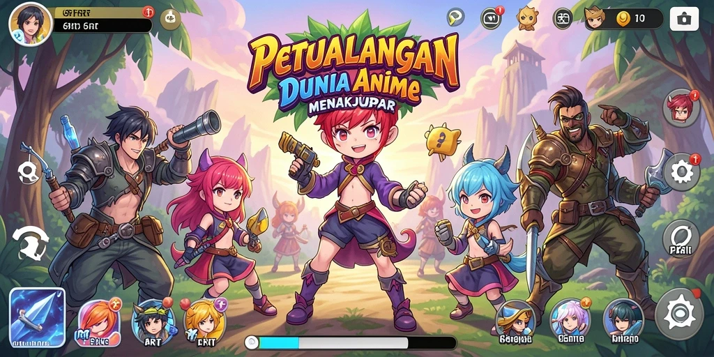 Tangkapan layar 6RT menampilkan aksi seru dalam dunia anime.