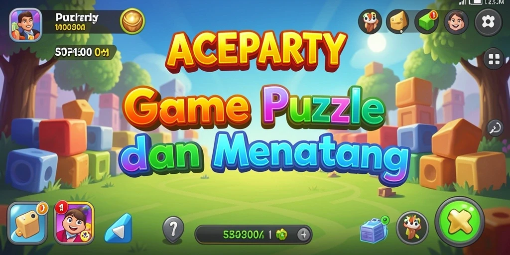 Screenshot menunjukkan gameplay ACEPARTY yang penuh dengan tantangan menyenangkan.