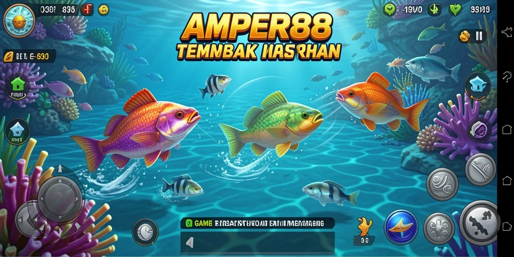 Tampilan menakjubkan dari gameplay Tembak Ikan AMPER88.