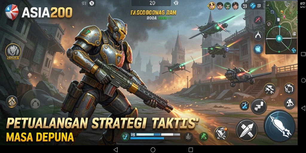 Tampilan gameplay ASIA200 yang strategis dan mendebarkan.