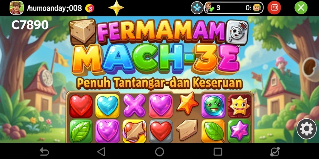 Tampilan gameplay C7890 yang penuh warna dan menarik.