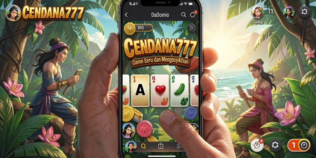 Screenshot utama CENDANA777 menampilkan gameplay seru Domino.
