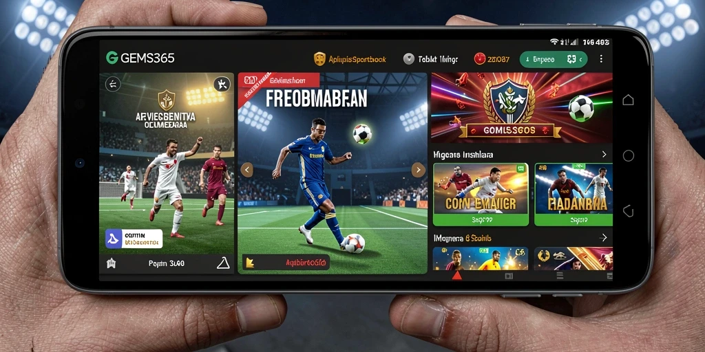 Tangkapan layar gameplay taruhan olahraga GEMS365 yang menarik.