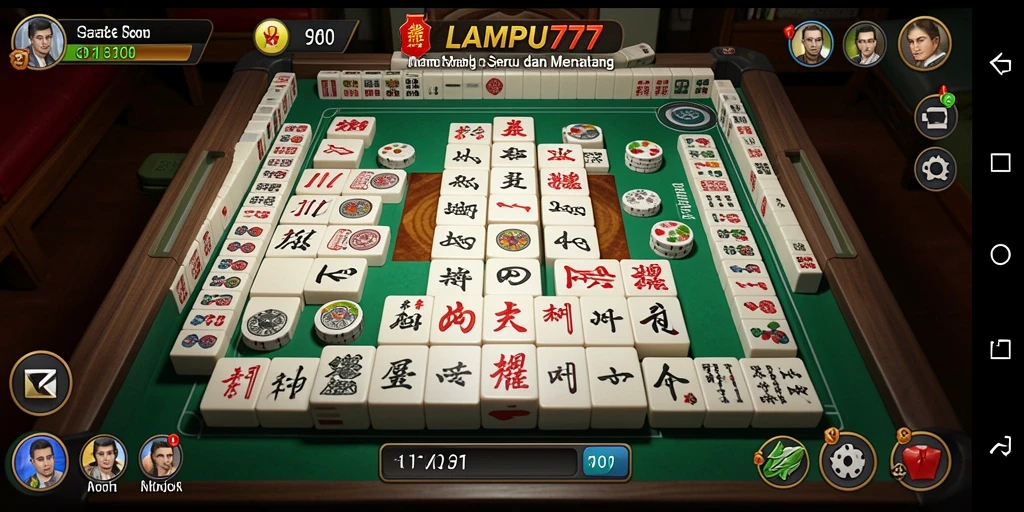 Tampilan gameplay Mahjong yang menarik dan penuh warna di LAMPU777.