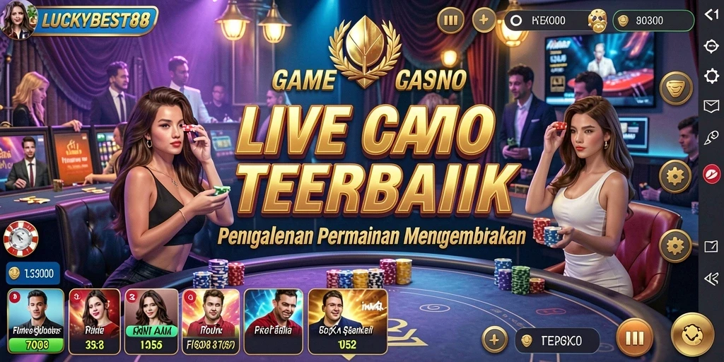 Screenshot LUCKYBEST88 menampilkan gameplay Live Casino yang seru dan interaktif.