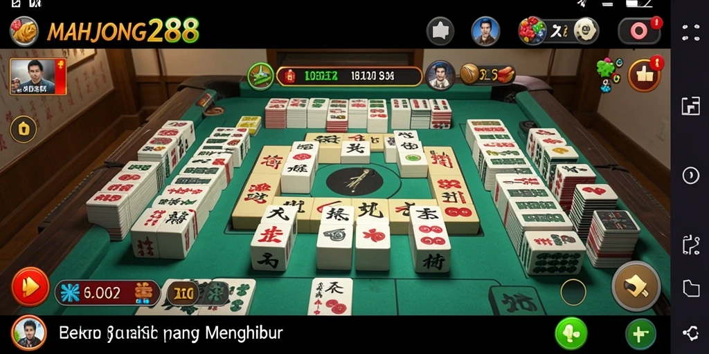 Tampilan gameplay penuh energi di MAHJONG288 dengan berbagai elemen musik.