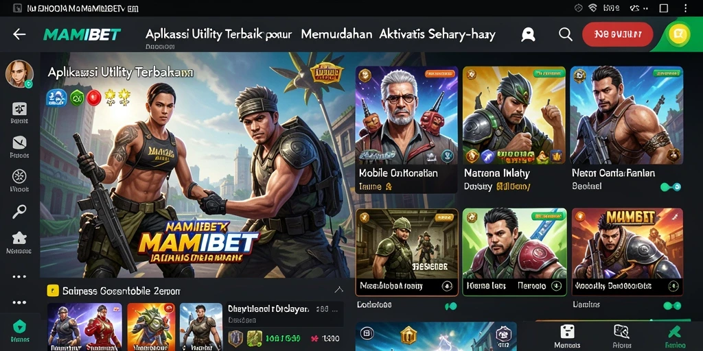 Tampilan antarmuka MAMIBET yang modern dan fungsional.
