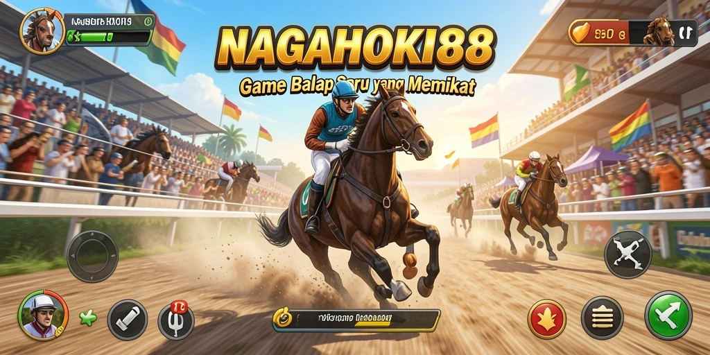 Tampilan menarik dari gameplay NAGAHOKI88 di trek balap.