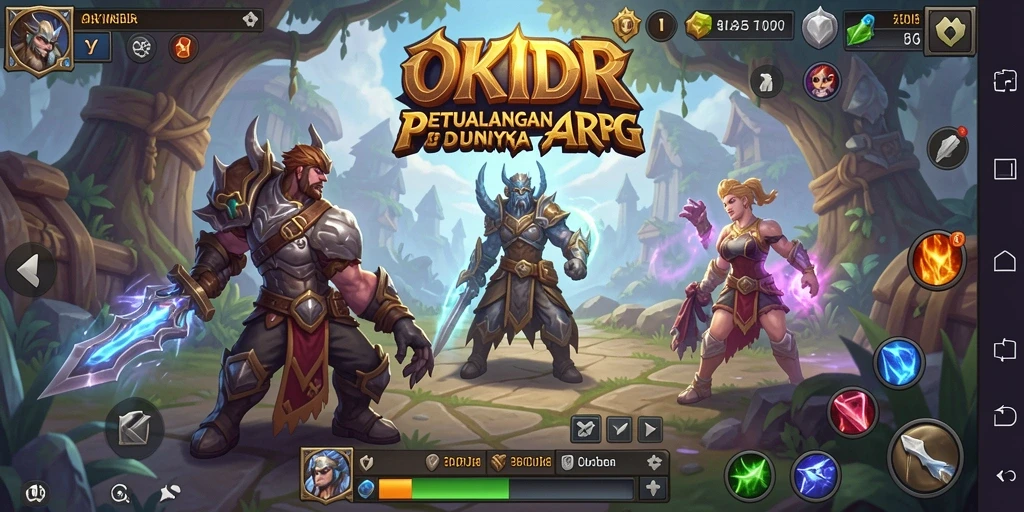 Tampilan gameplay OKIDR dengan aksi ARPG yang seru.