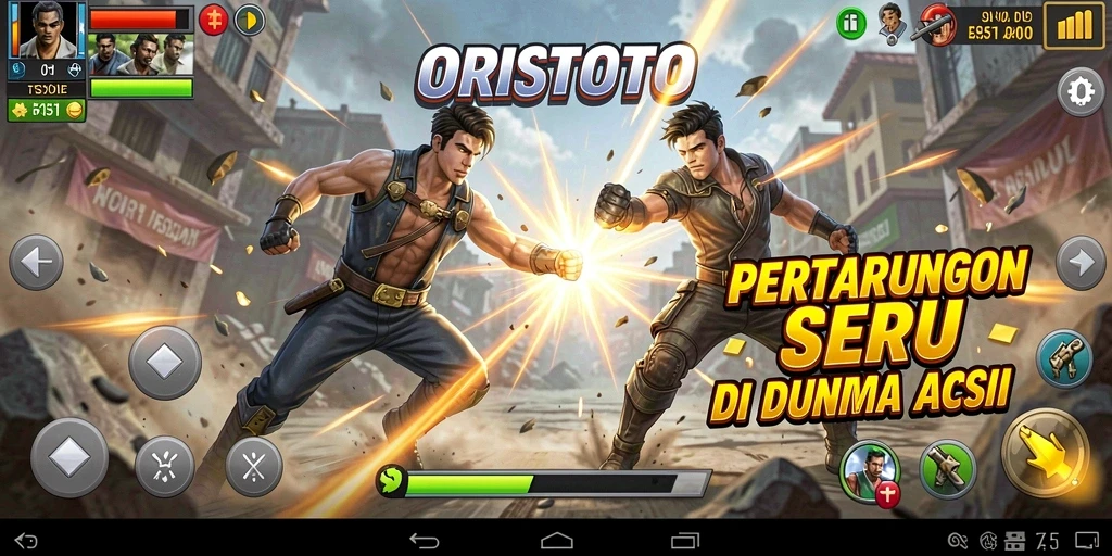Gameplay mendebarkan ORISTOTO dengan pertempuran aksi cepat.