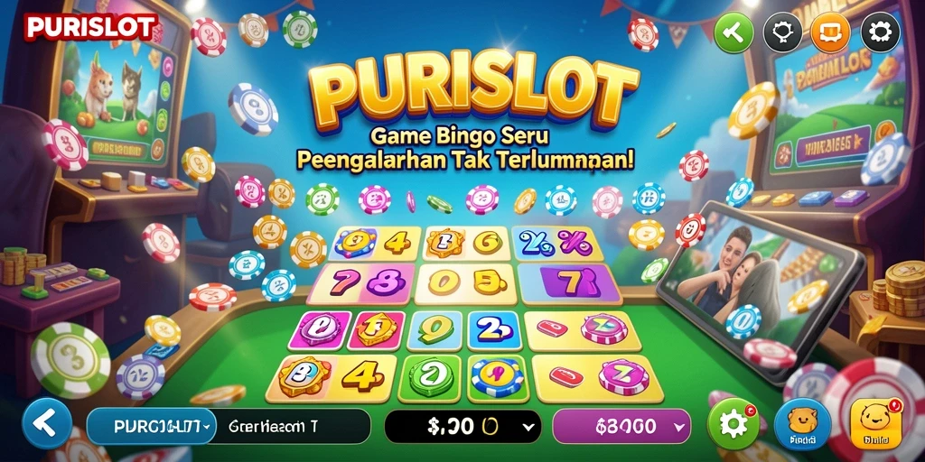 Screenshot gameplay PURISLOT menampilkan suasana seru permainan Bingo.