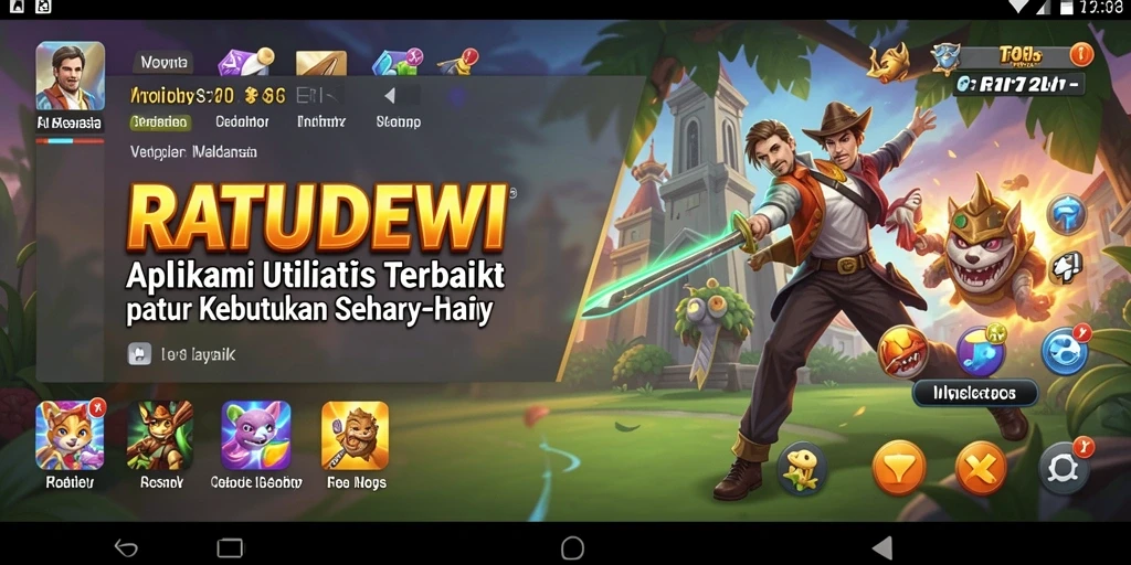 Tampilan antarmuka intuitif aplikasi RATUDEWI yang memudahkan pengguna.