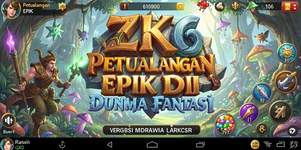 Tampilan gameplay RPG yang menegangkan dan penuh warna.